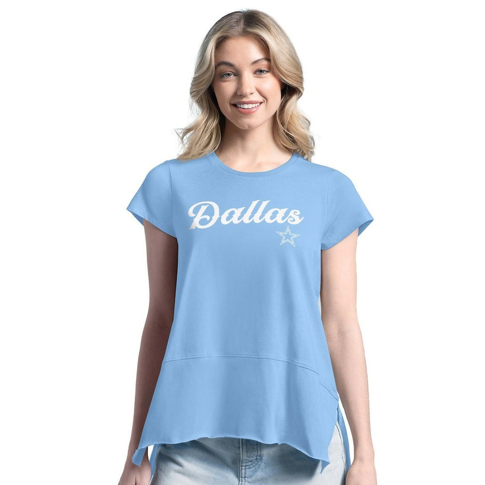 Dallas Cowboys Margaritaville Women's Gametime Is Paradise T-Shirt Light Blue