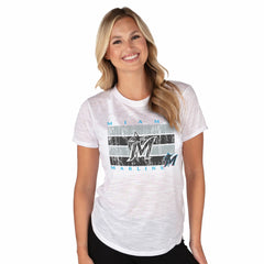 Miami Marlins Concepts Sport Women's Infuse Knit Top - White Tops