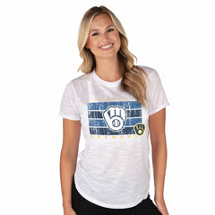 Milwaukee Brewers Concepts Sport Women's Infuse Knit Top - White Tops