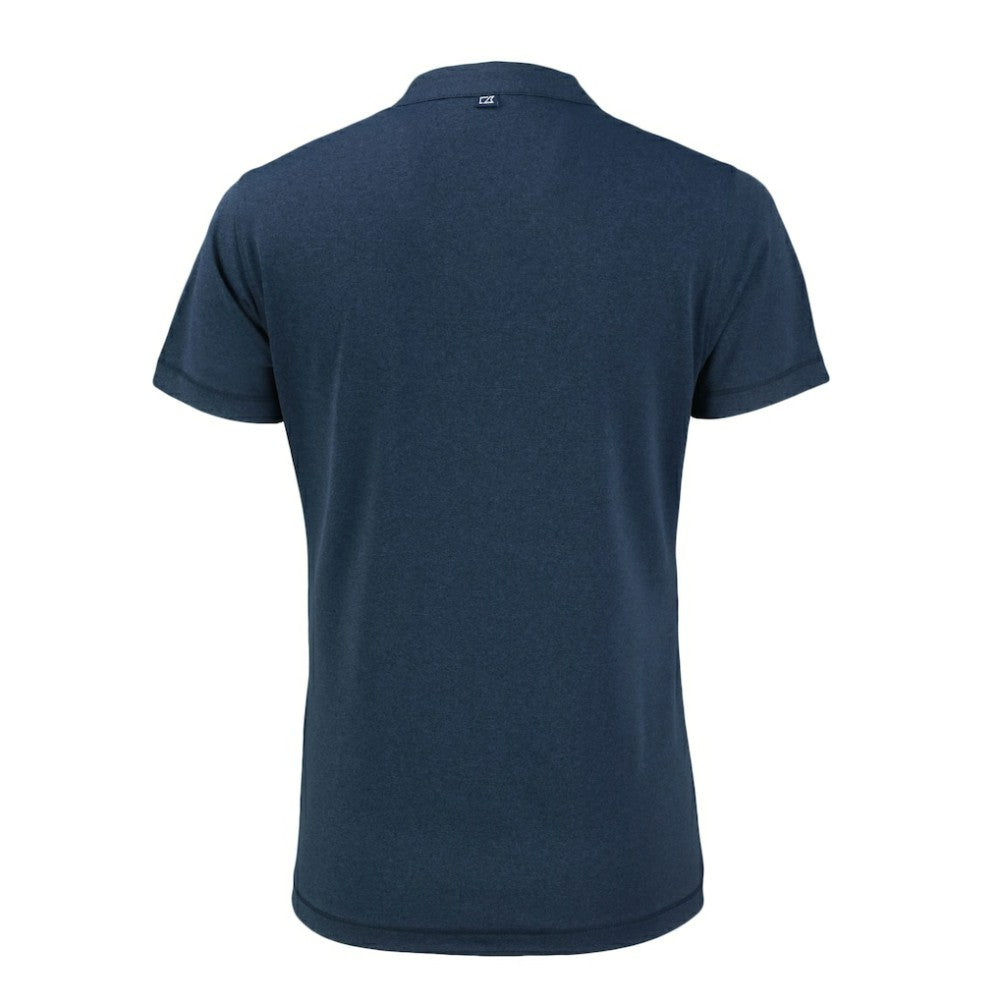 Seattle Mariners Cutter & Buck Women's Forge Stretch Blade DryTec V-Neck Polo - Heather Navy