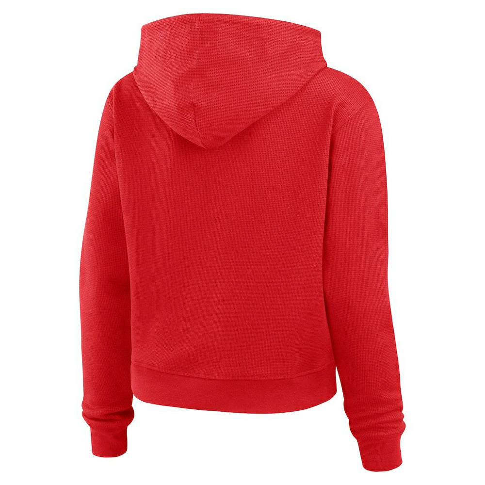 Atlanta Falcons WEAR by Erin Andrews Women's Plus Size Waffle Hoodie Pullover Top Red