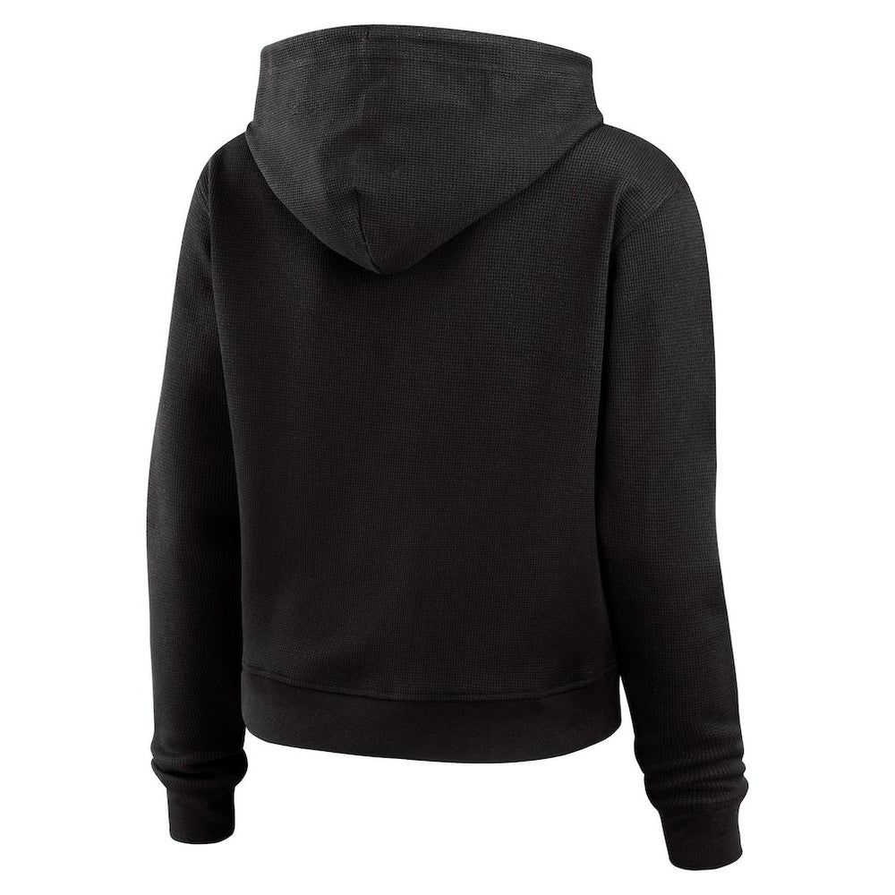 Jacksonville Jaguars WEAR by Erin Andrews Women's Plus Size Waffle Hoodie Pullover Top Black