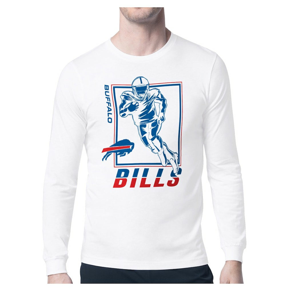 Buffalo Bills Starter Player Grid Graphic Long Sleeve T-Shirt White
