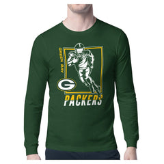 Green Bay Packers Starter Player Grid Graphic Long Sleeve T-Shirt Olive