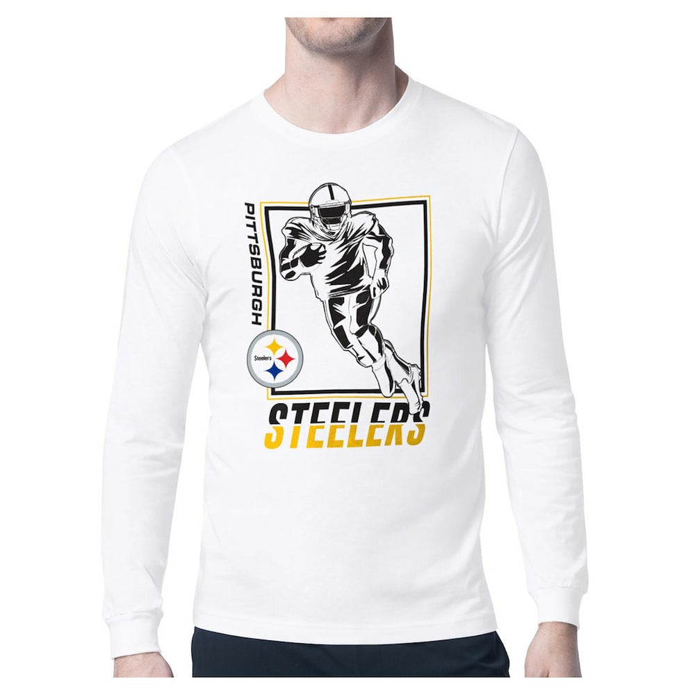 Pittsburgh Steelers Starter Player Grid Graphic Long Sleeve T-Shirt White