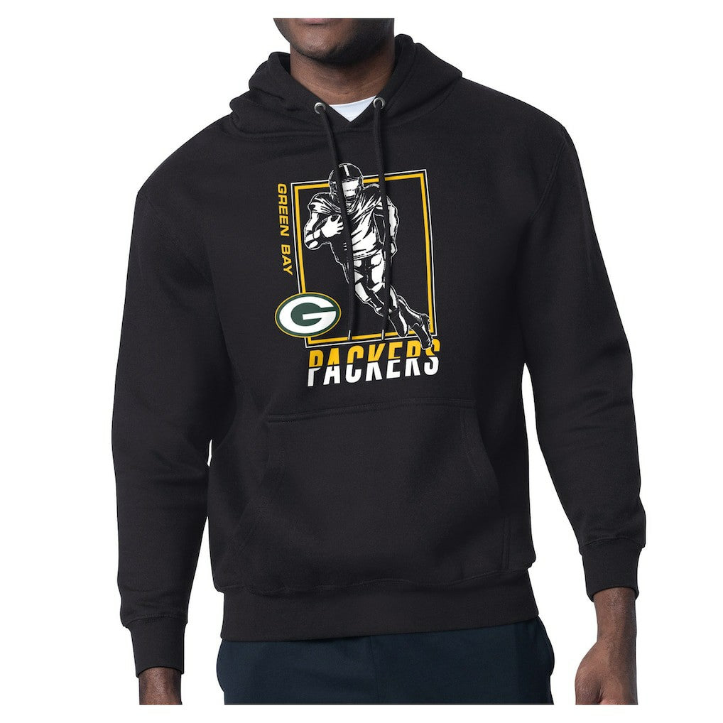 Green Bay Packers Starter Player Grid Pullover Hoodie Black