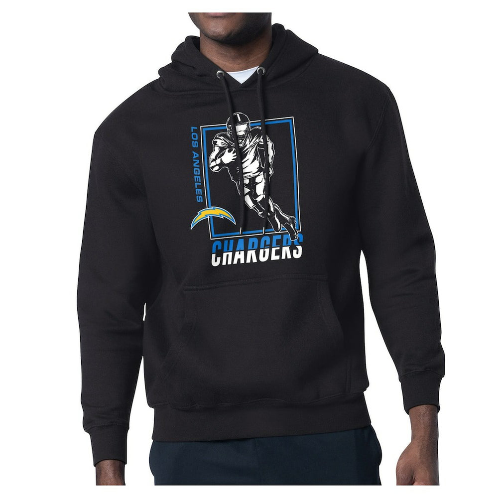 Los Angeles Chargers Starter Player Grid Pullover Hoodie Black
