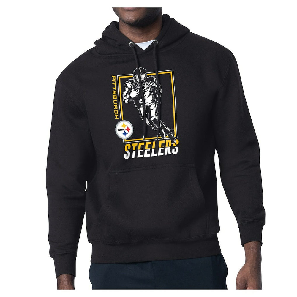 Pittsburgh Steelers Starter Player Grid Pullover Hoodie Black