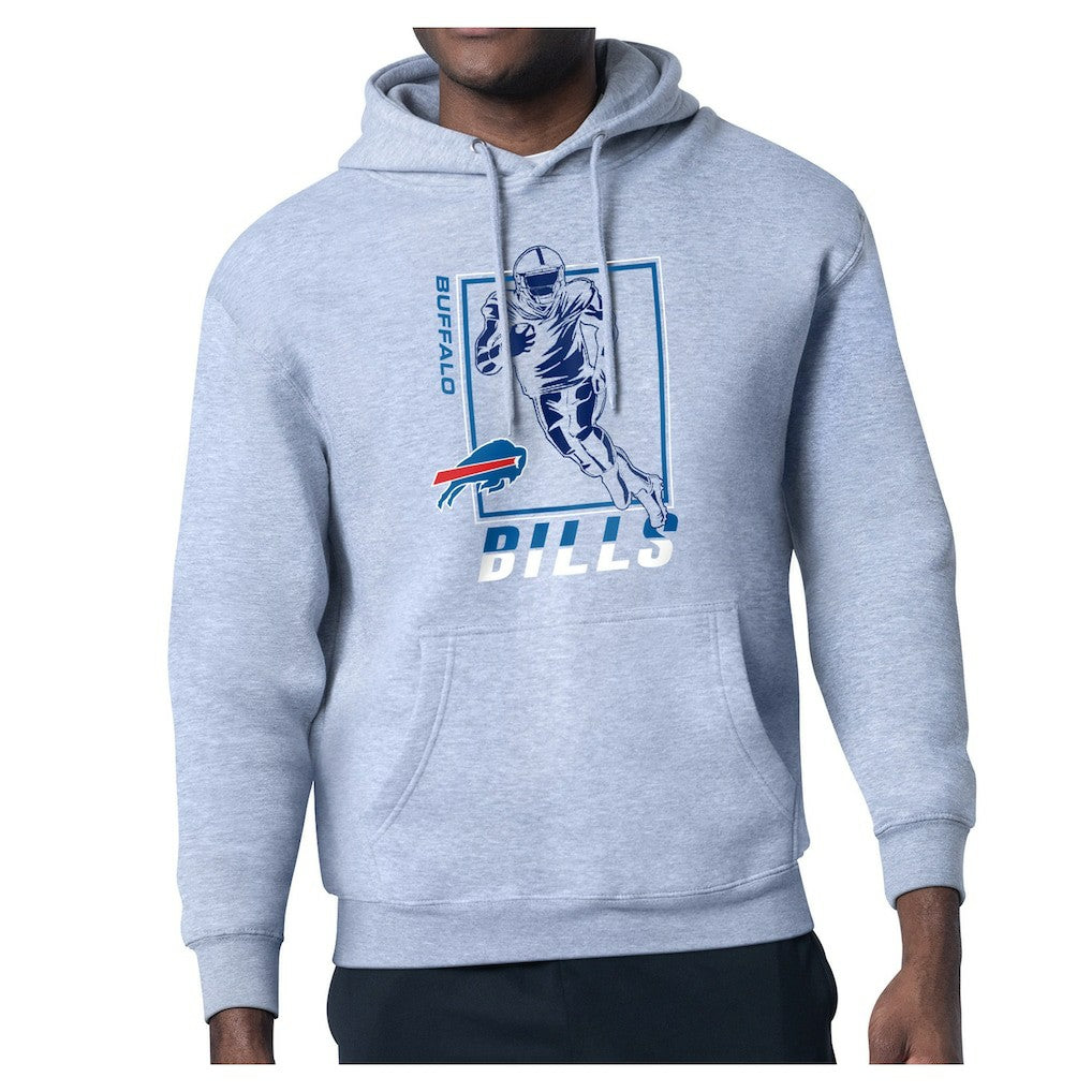 Buffalo Bills Starter Player Grid Pullover Hoodie Heather Gray