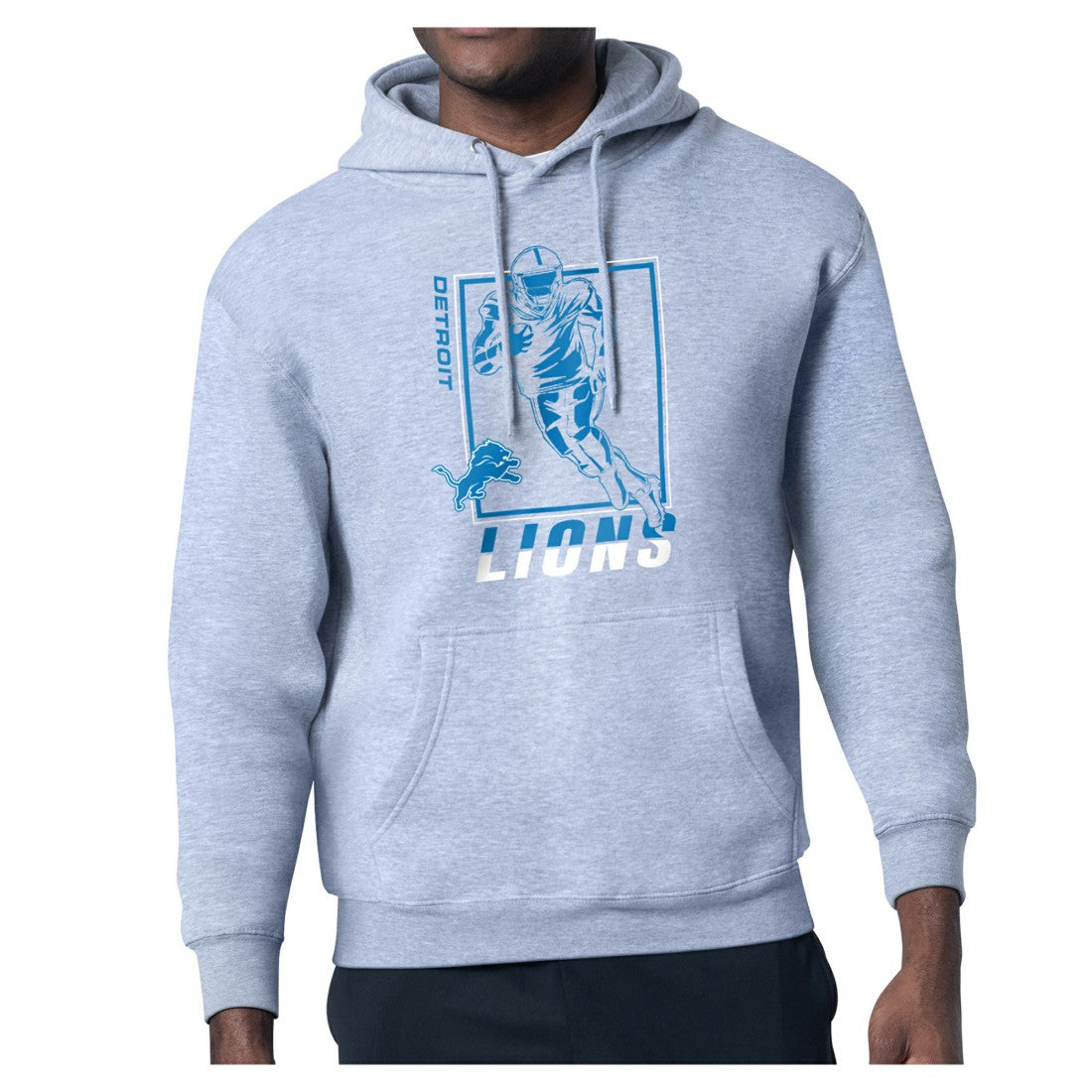 Detroit Lions Starter Player Grid Pullover Hoodie Heather Gray