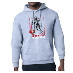 San Francisco 49ers Starter Player Grid Pullover Hoodie Heather Gray