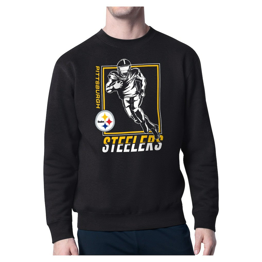 Pittsburgh Steelers Starter Player Grid Pullover Sweatshirt Black