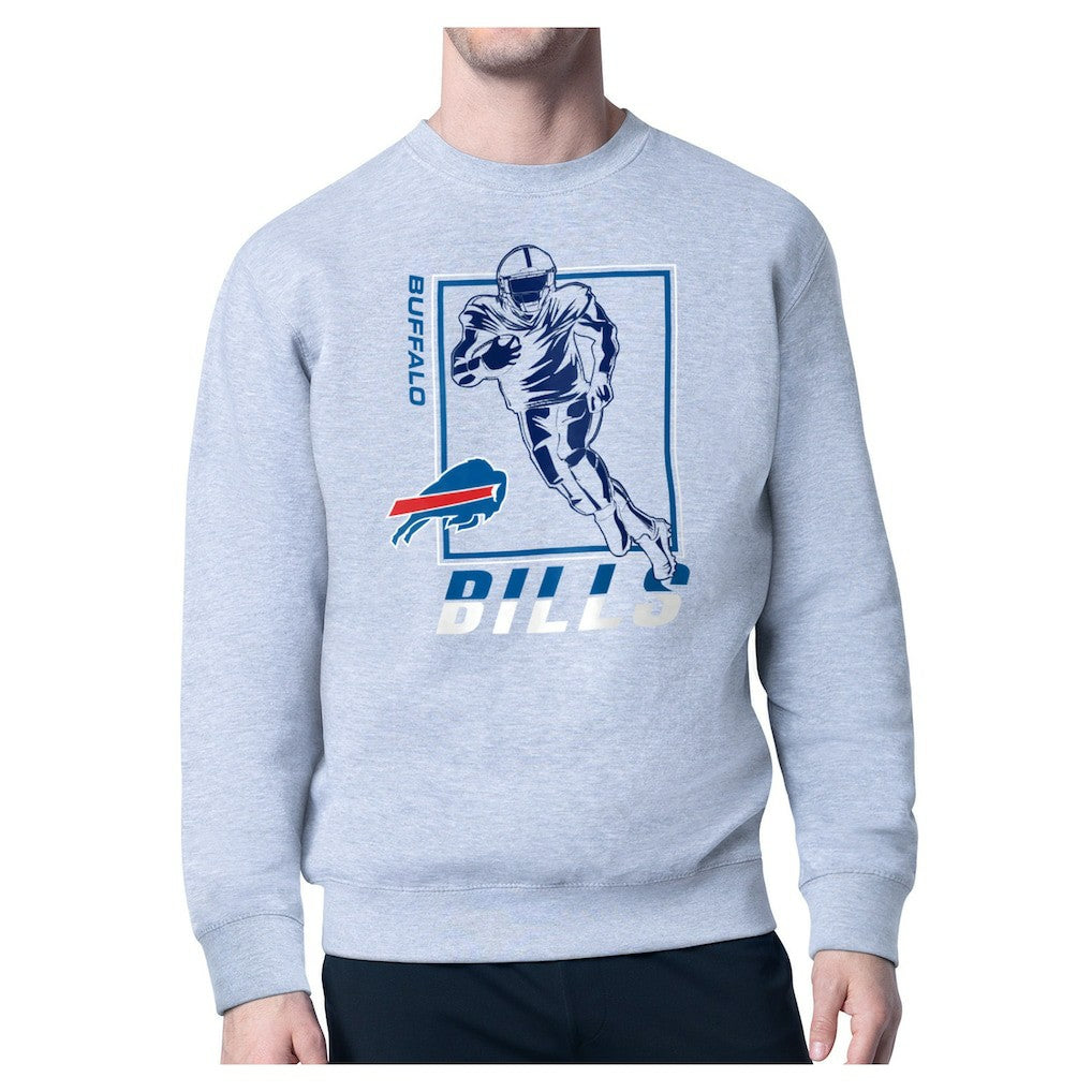 Buffalo Bills Starter Player Grid Pullover Sweatshirt Heather Gray
