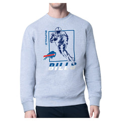 Buffalo Bills Starter Player Grid Pullover Sweatshirt Heather Gray