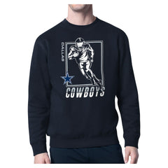 Dallas Cowboys Starter Player Grid Pullover Sweatshirt Navy