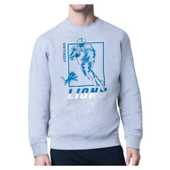 Detroit Lions Starter Player Grid Pullover Sweatshirt Heather Gray