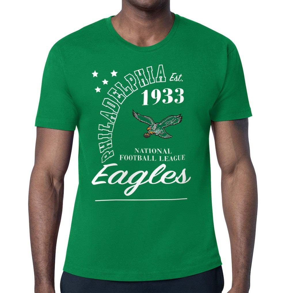 Philadelphia Eagles Starter Arch City Retro Logo T-Shirt Kelly Green