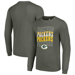 Green Bay Packers Starter Team Name Graphic Long Sleeve T-Shirt Olive