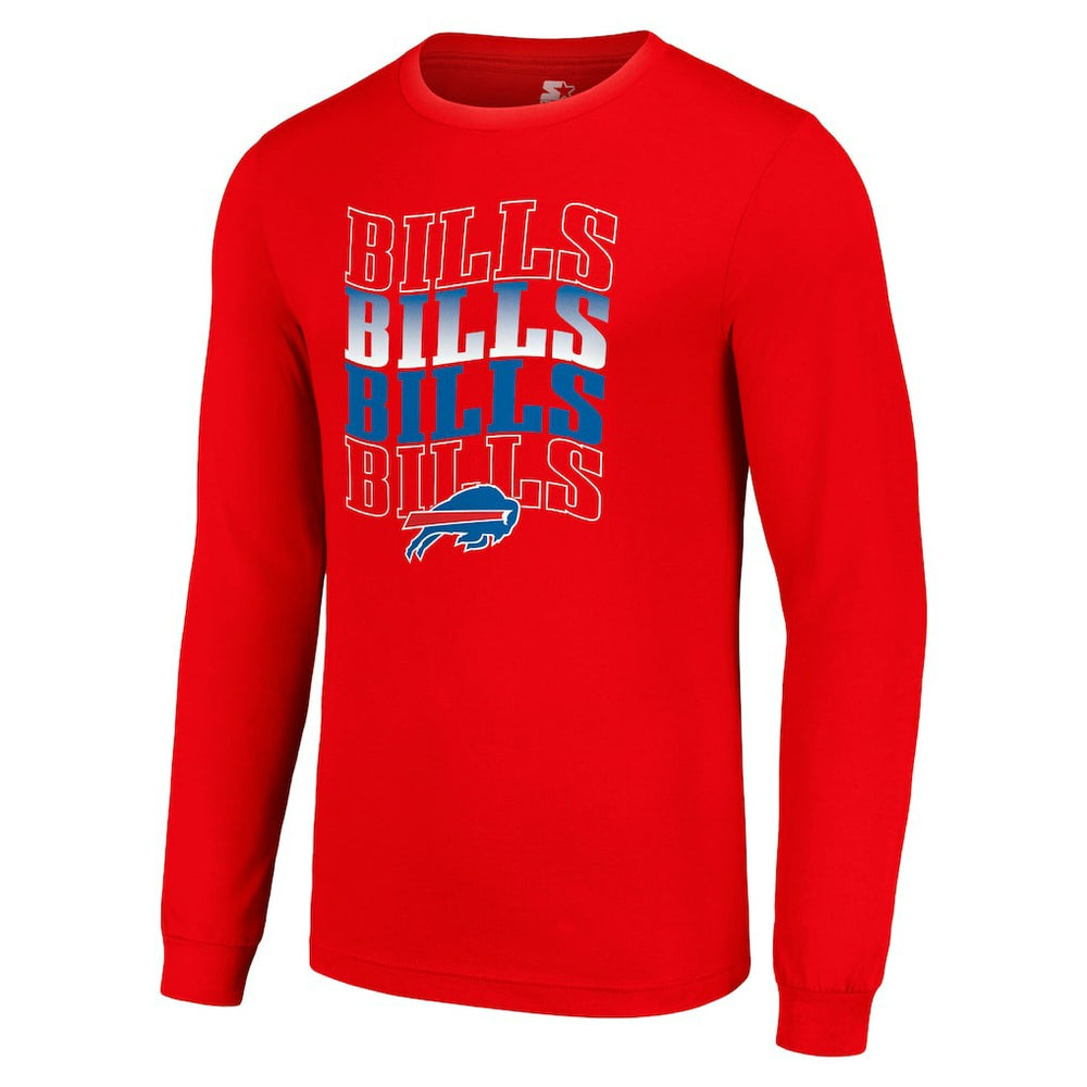 Buffalo Bills Starter Team Name Graphic Long Sleeve T-Shirt Red