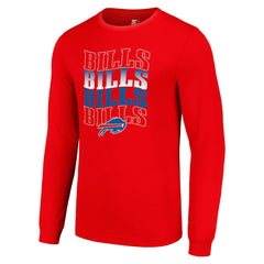 Buffalo Bills Starter Team Name Graphic Long Sleeve T-Shirt Red