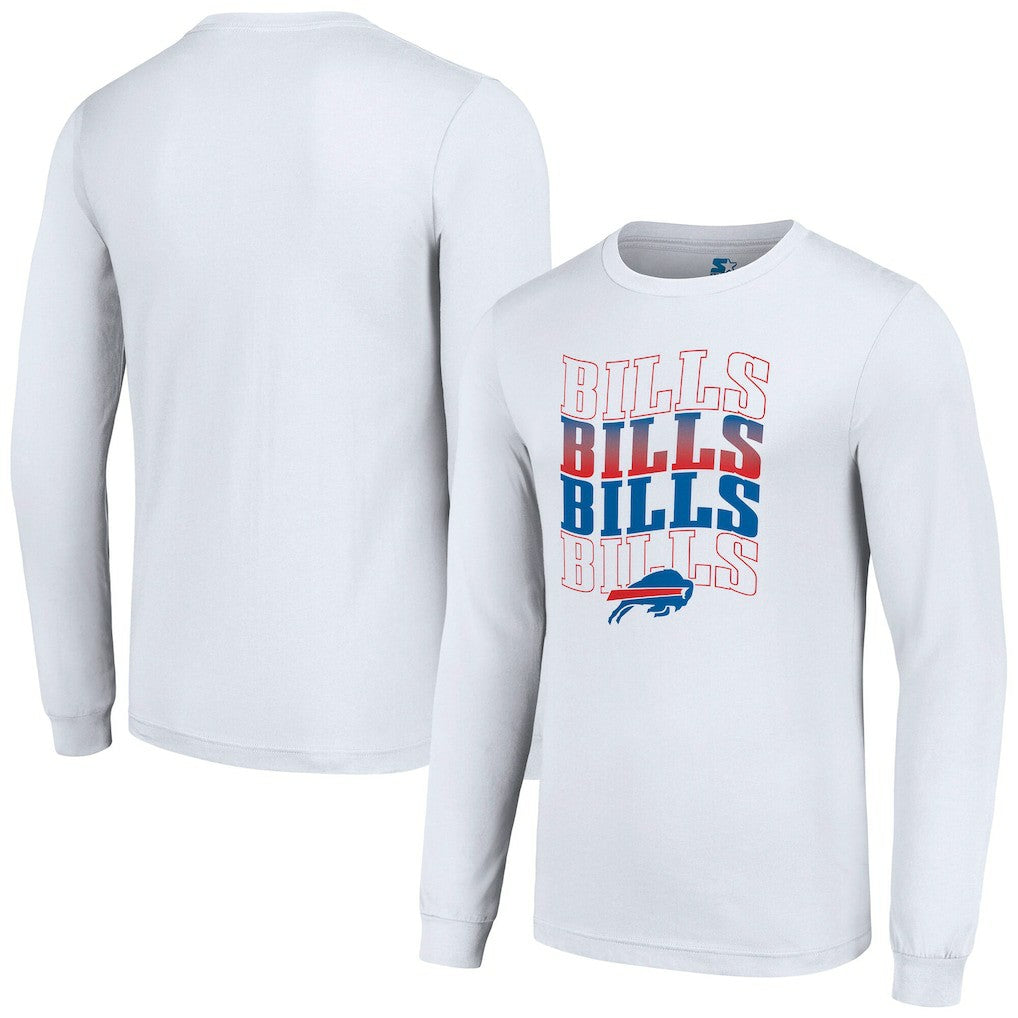 Buffalo Bills Starter Team Name Graphic Long Sleeve T-Shirt White