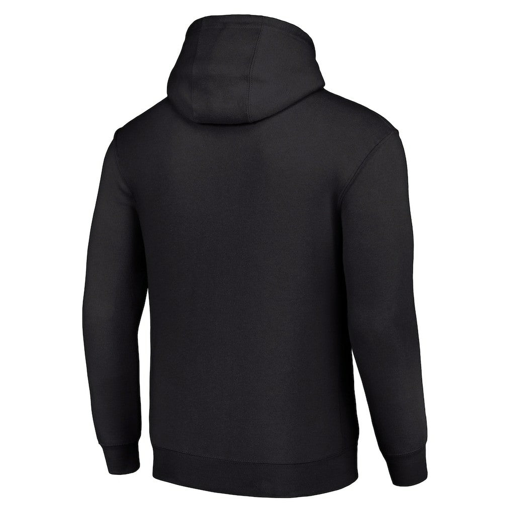 Philadelphia Eagles Starter Four Team Name Logo Fleece Pullover Hoodie Black