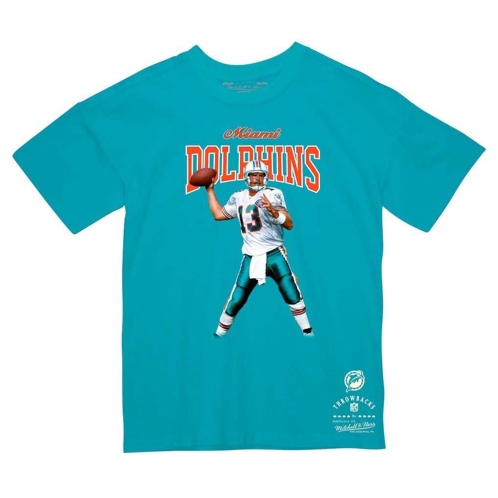 Dan Marino Miami Dolphins Sideline Retired Player T-Shirt Aqua