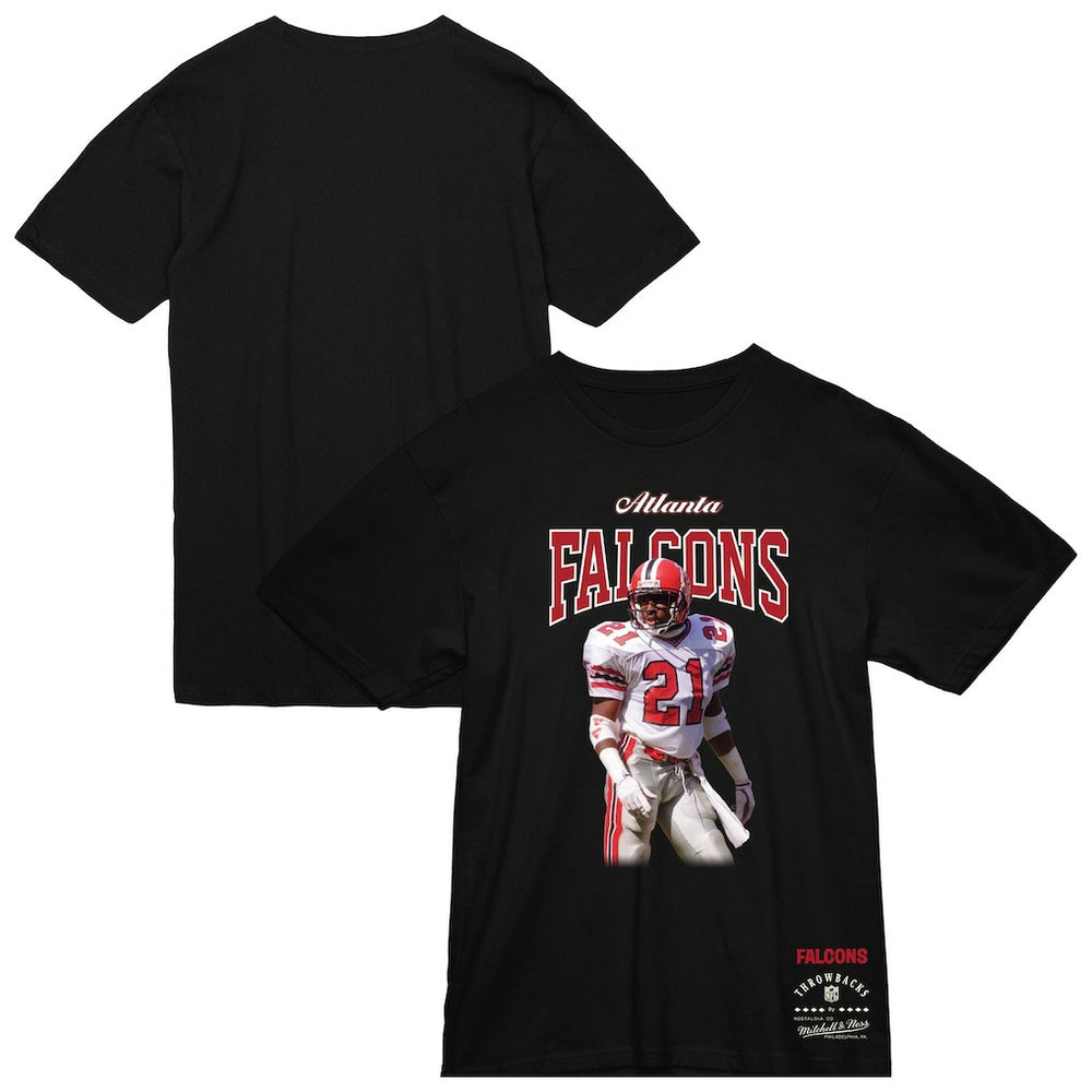 Deion Sanders Atlanta Falcons Sideline Retired Player T-Shirt Black