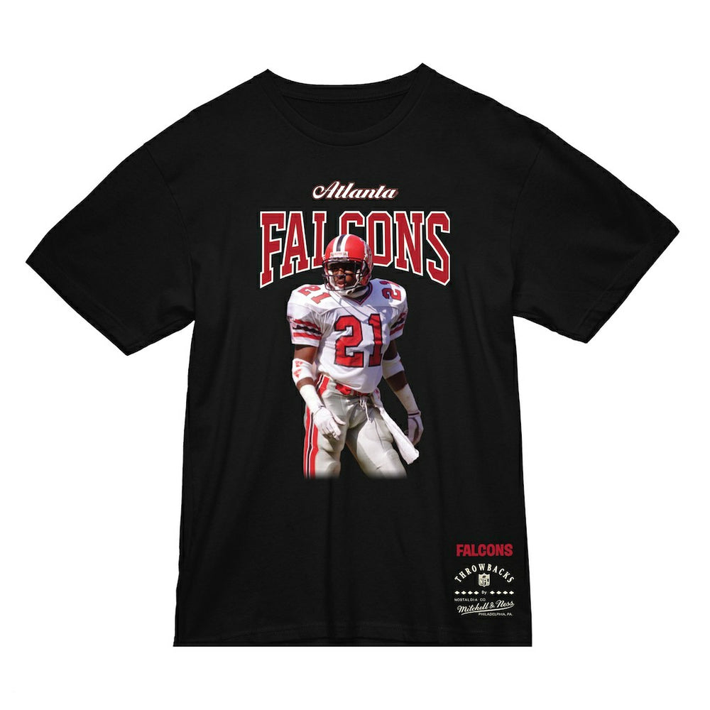 Deion Sanders Atlanta Falcons Sideline Retired Player T-Shirt Black