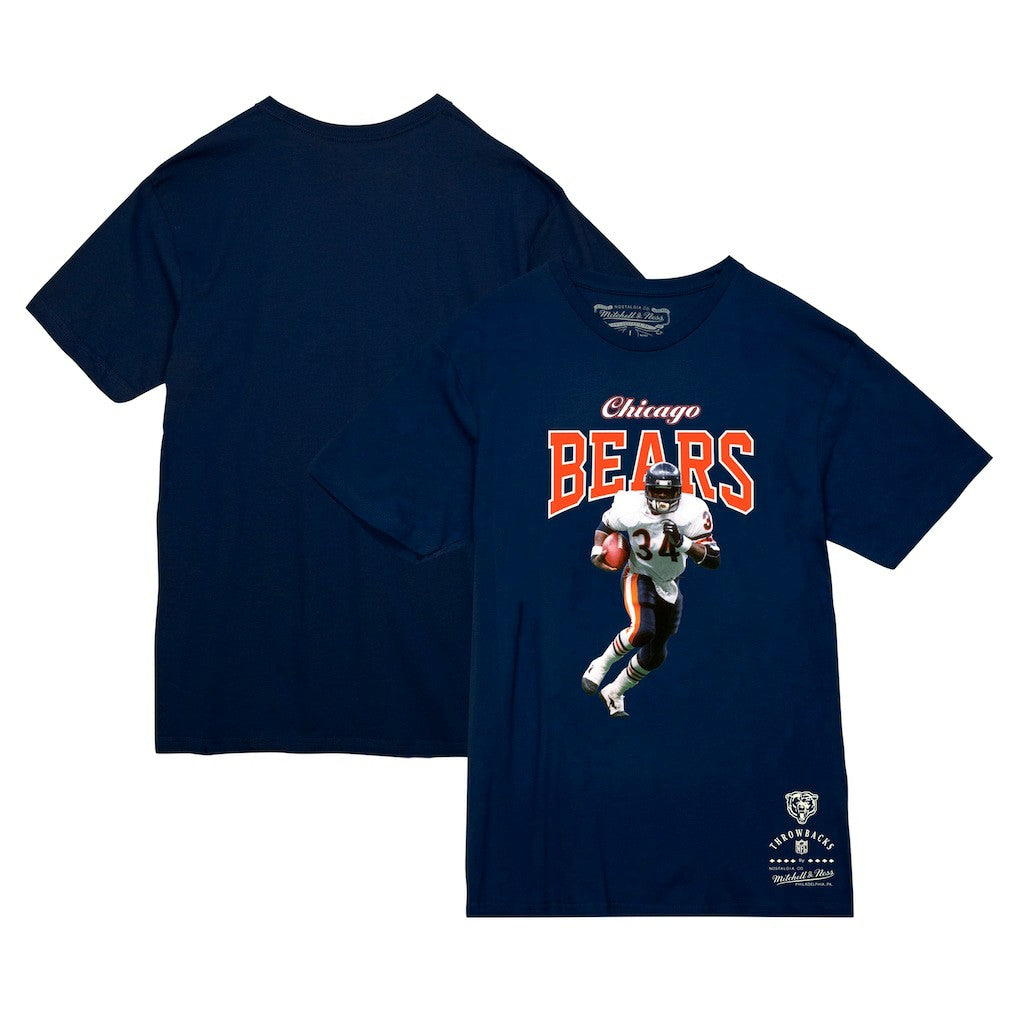 Walter Payton Chicago Bears Sideline Retired Player T-Shirt Navy