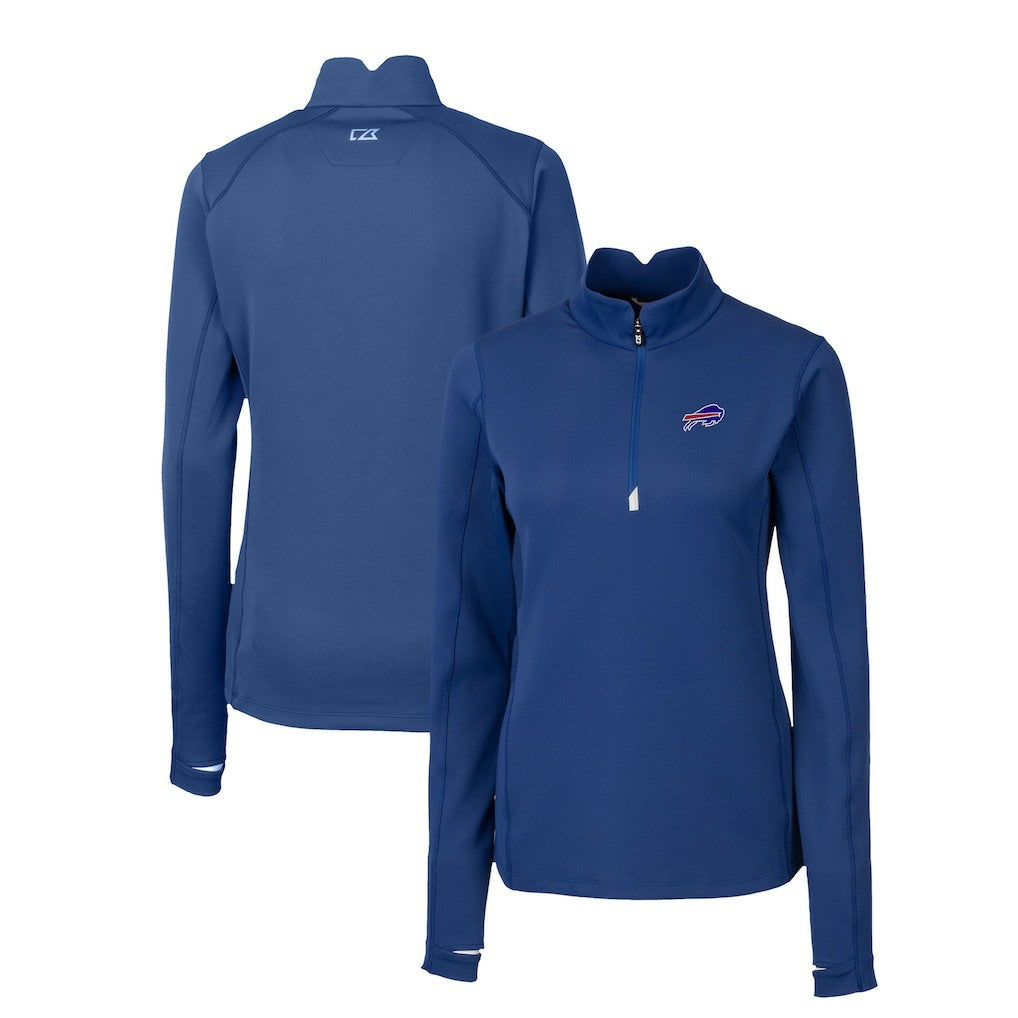 Buffalo Bills Cutter & Buck Women's Traverse Stretch Quarter-Zip Pullover Top Royal
