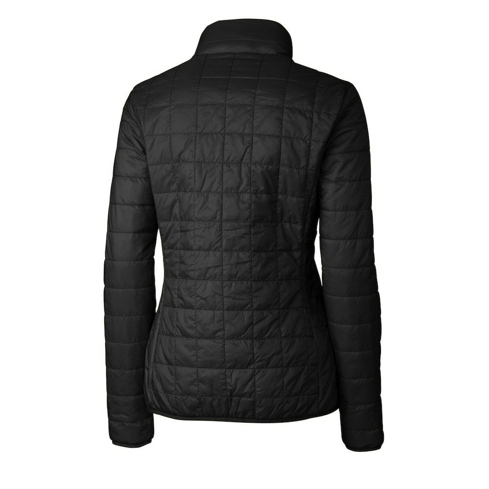Pittsburgh Steelers Cutter & Buck Women's Rainier PrimaLoft Eco Insulated Full-Zip Puffer Jacket Black