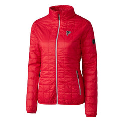 Atlanta Falcons Cutter & Buck Women's Rainier PrimaLoft Eco Insulated Full-Zip Puffer Jacket Red