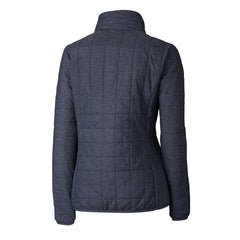 Denver Broncos Cutter & Buck Women's Rainier PrimaLoft Eco Insulated Full-Zip Puffer Jacket Navy