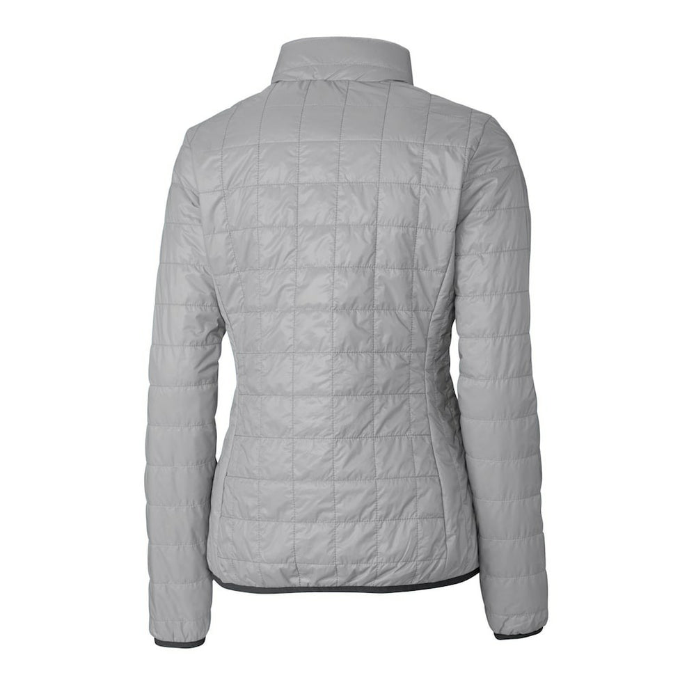 Green Bay Packers Cutter & Buck Women's Rainier PrimaLoft Eco Insulated Full-Zip Puffer Jacket Gray