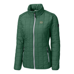 Green Bay Packers Cutter & Buck Women's Rainier PrimaLoft Eco Insulated Full-Zip Puffer Jacket Green