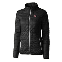 New York Giants Cutter & Buck Women's Rainier PrimaLoft Eco Insulated Full-Zip Puffer Jacket Black
