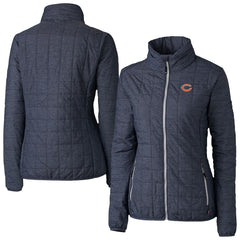 Chicago Bears Cutter & Buck Women's Rainier PrimaLoft Eco Insulated Full-Zip Puffer Jacket Navy