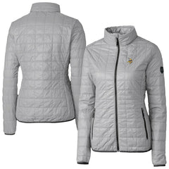 Minnesota Vikings Cutter & Buck Women's Rainier PrimaLoft Eco Insulated Full-Zip Puffer Jacket Gray