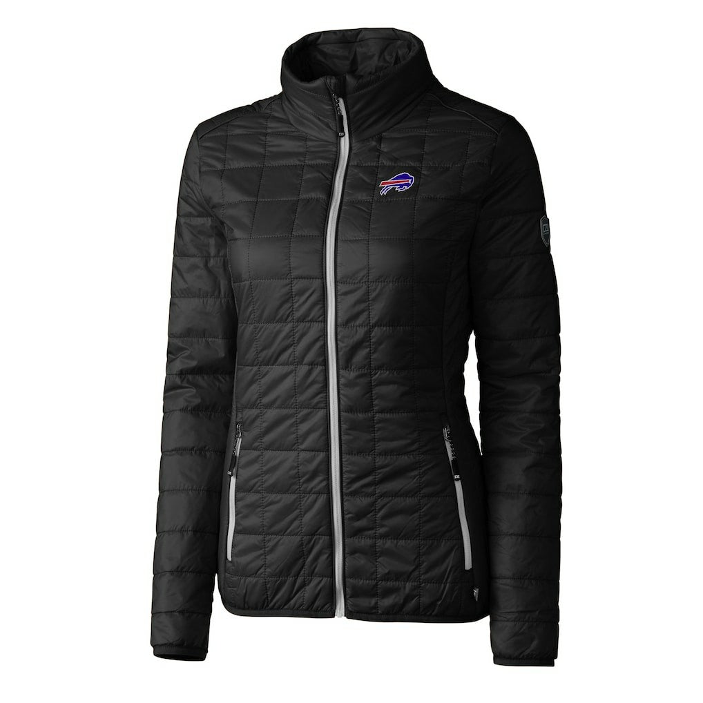Buffalo Bills Cutter & Buck Women's Rainier PrimaLoft Eco Insulated Full-Zip Puffer Jacket Black