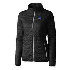 Buffalo Bills Cutter & Buck Women's Rainier PrimaLoft Eco Insulated Full-Zip Puffer Jacket Black