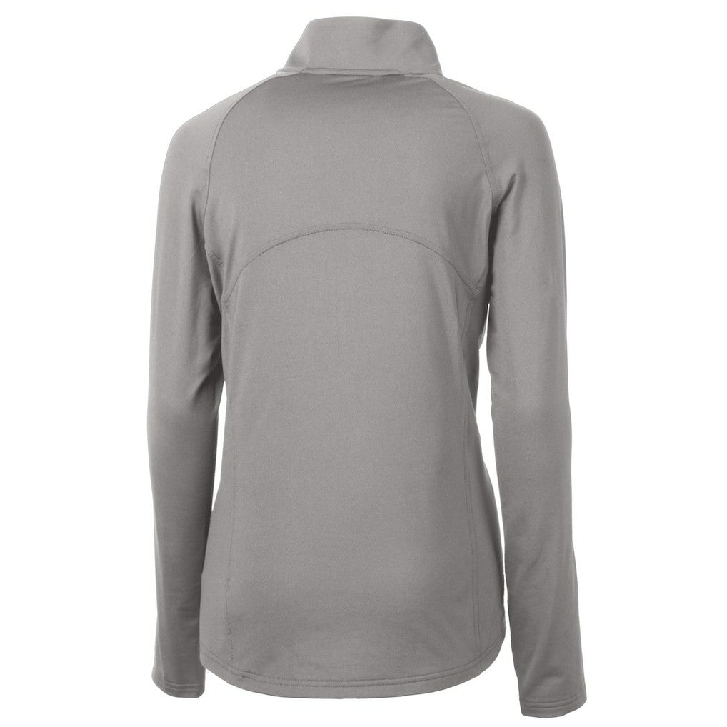 San Francisco 49ers Cutter & Buck Women's Adapt Eco Knit Stretch Recycled Half-Zip Pullover Top Gray