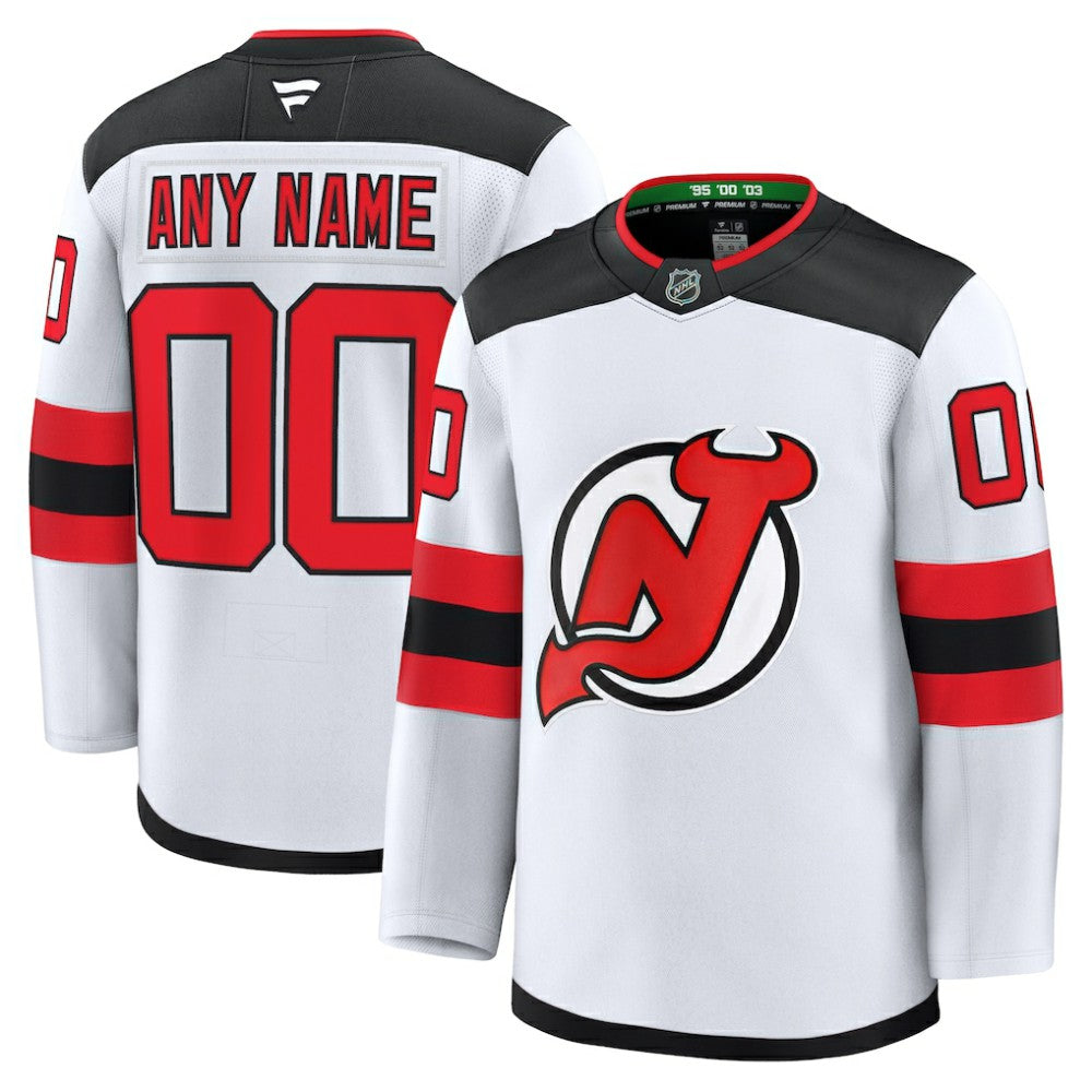 NHL,Custom New Jersey Devils Fanatics Away Premium Custom Jersey - White
