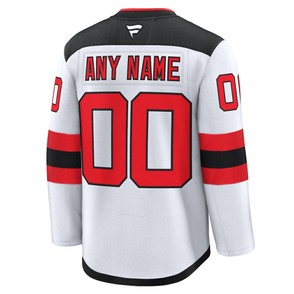 NHL,Custom New Jersey Devils Fanatics Away Premium Custom Jersey - White