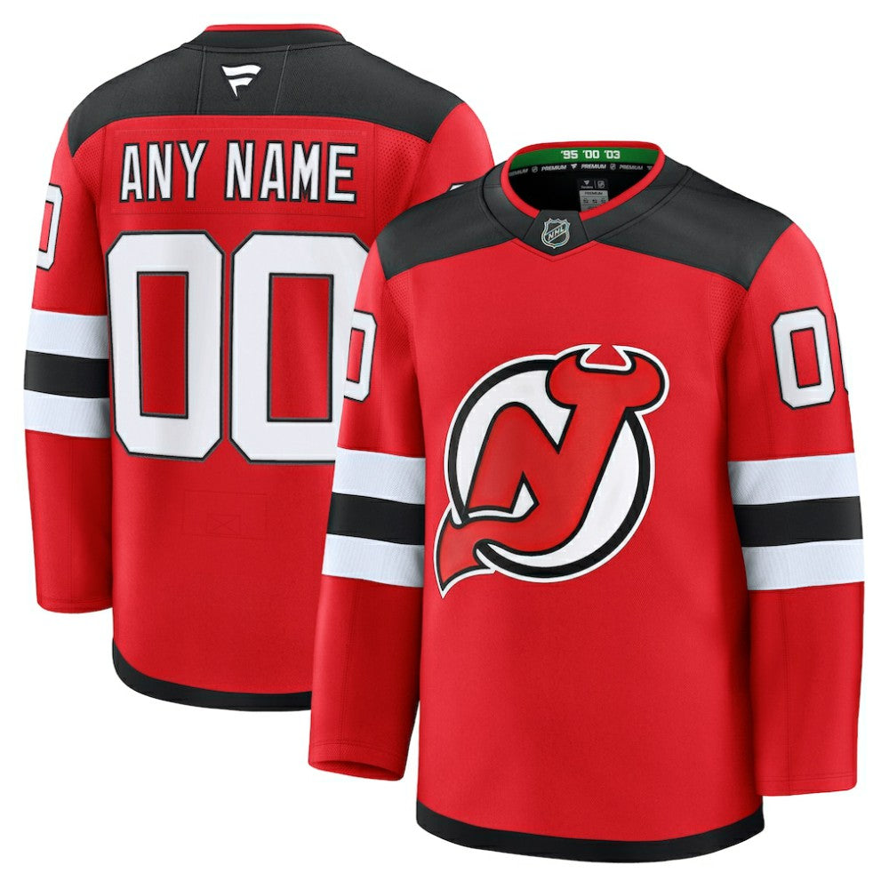 NHL,Custom New Jersey Devils Fanatics Home Premium Custom Jersey - Red