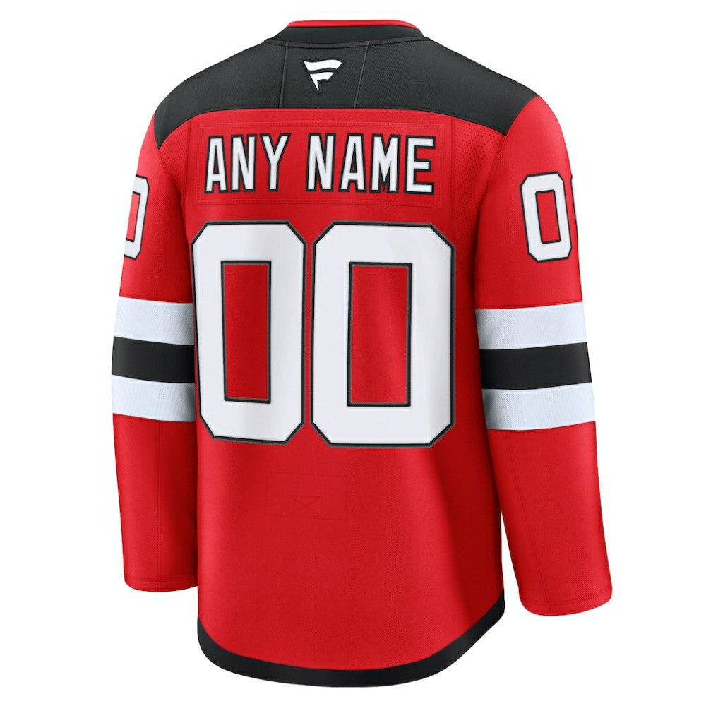 NHL,Custom New Jersey Devils Fanatics Home Premium Custom Jersey - Red