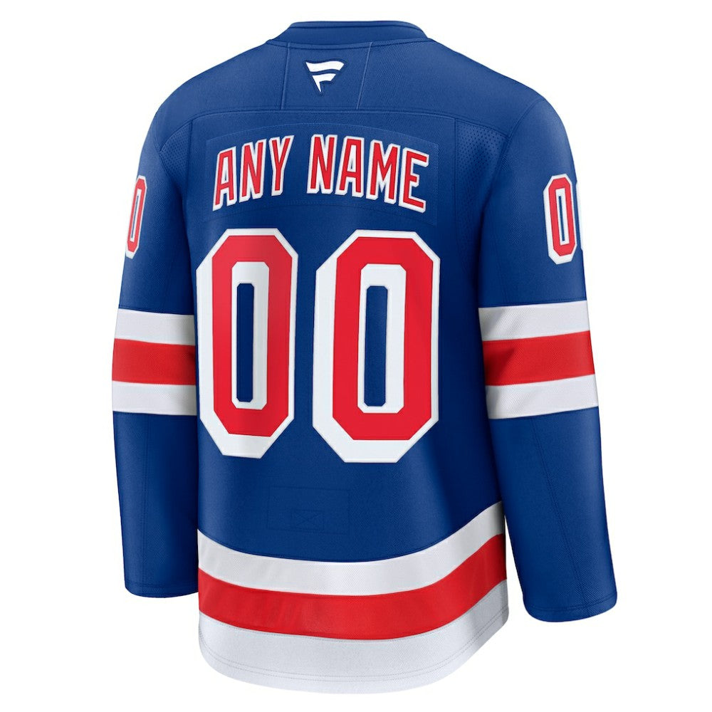 NHL,Custom New York Rangers Fanatics Home Premium Custom Jersey - Royal