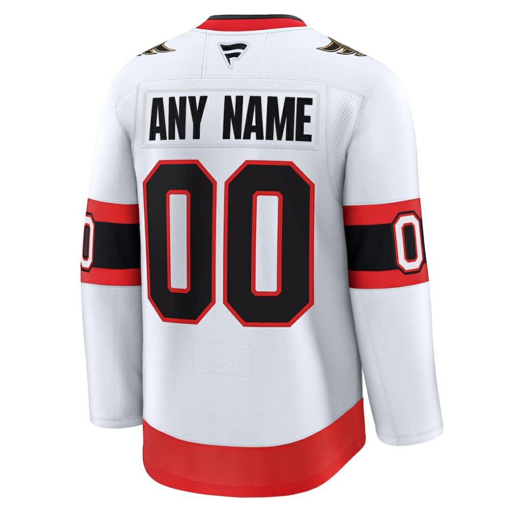 NHL,Custom Ottawa Senators Fanatics Away Premium Custom Jersey - White