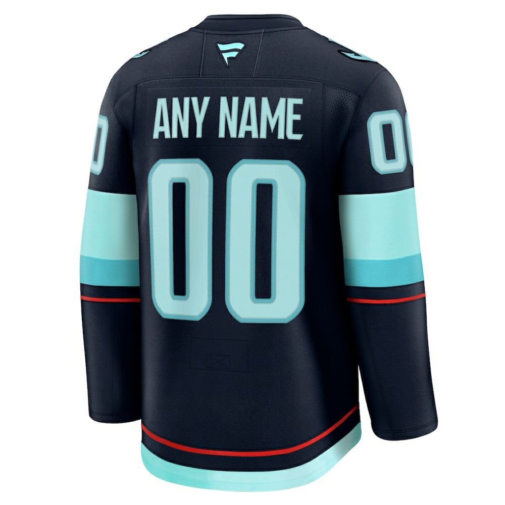 NHL,Custom Seattle Kraken Fanatics Home Premium Custom Jersey - Deep Sea Blue