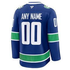 NHL,Custom Vancouver Canucks Fanatics Home Premium Custom Jersey - Blue
